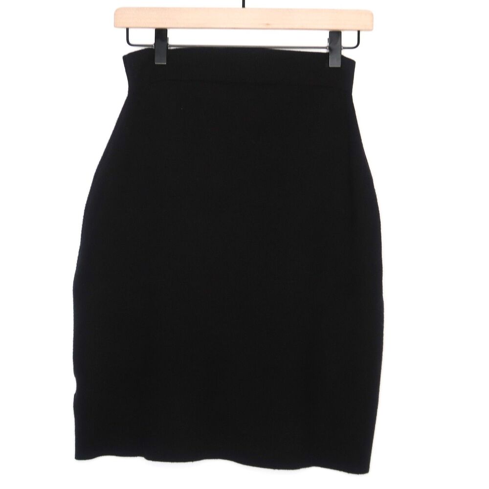 Maeve Anthropologie Womens Pencil Skirt Small Black Stretch‎ Thick Office Career